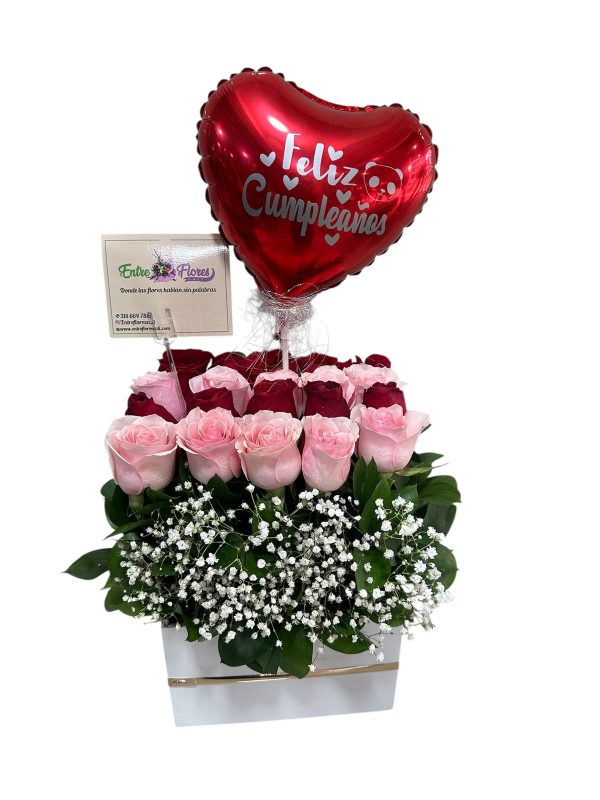Arreglo floral en rosas-floreria en cali